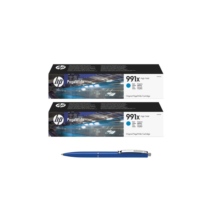 Pachet MAG4U Cartuse Cerneala Originale 2 bucati M0J90AE (991X) Cyan si Pix Schneider.