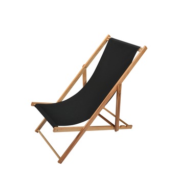 Sezlong pliabil din lemn BLUMAPI culoare neagra Sezlong pliabil din lemn BLUMAPI culoare neagra