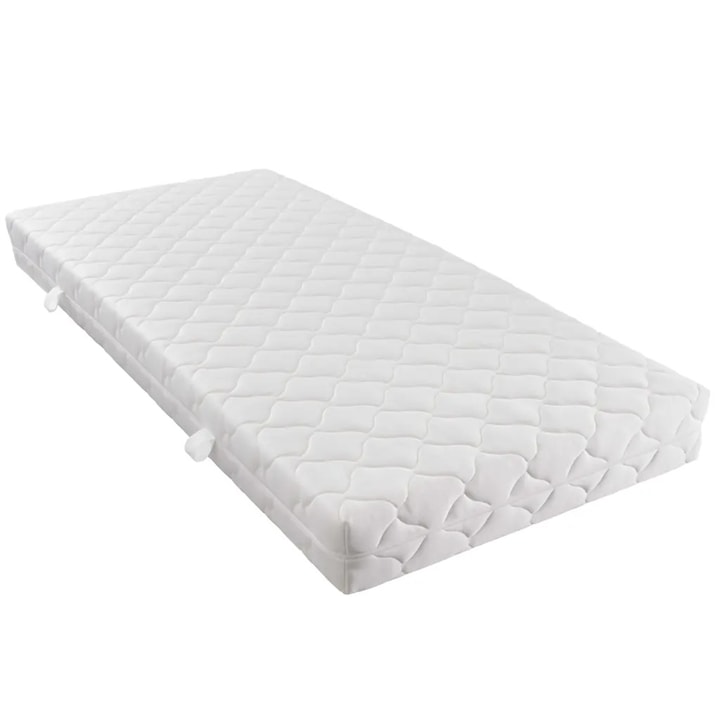 Saltea hipoalergenica MOBHAUS, 140x200x15 cm, spuma poliuretanica, husa detasabila, femitate medie