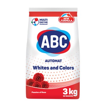 Detergent rufe automat ABC Rose 3 kg Detergent rufe automat ABC Rose 3 kg
