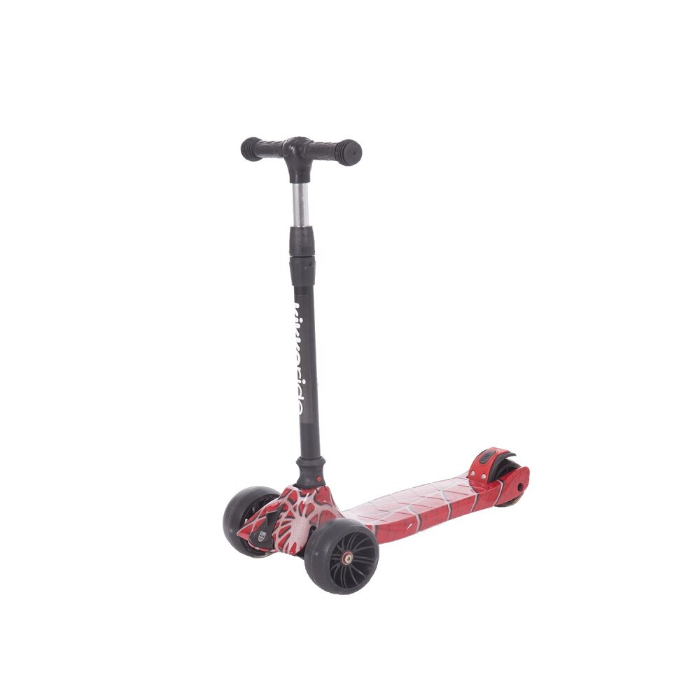 Trotineta pliabila cu lumini KikkaBoo Rebel Red