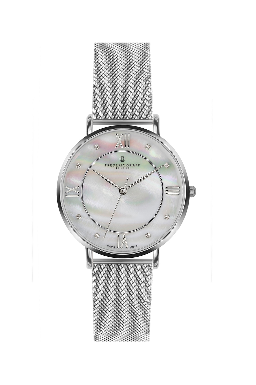 Frederic Graff, Ceas analog cu cristale, Argintiu