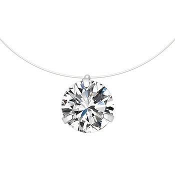 Choker cristal Aurora Boreala cu fir transparent,LaiXiaoBei Choker cristal Aurora Boreala cu fir transparent,LaiXiaoBei
