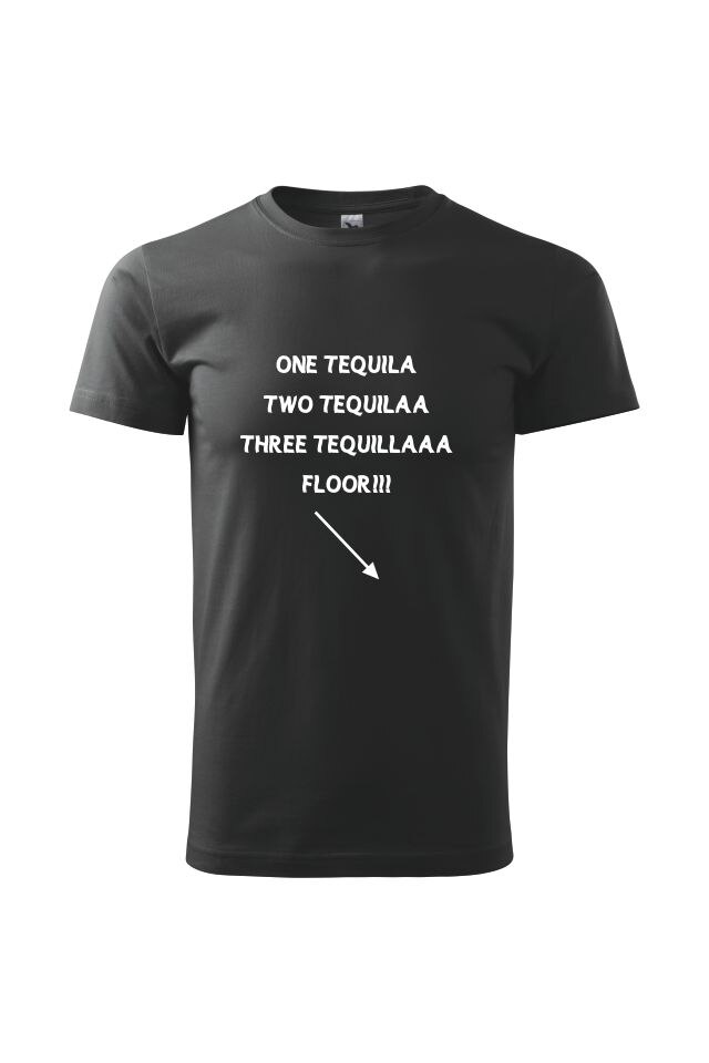 Tricou barbati one tequila, Negru/Alb