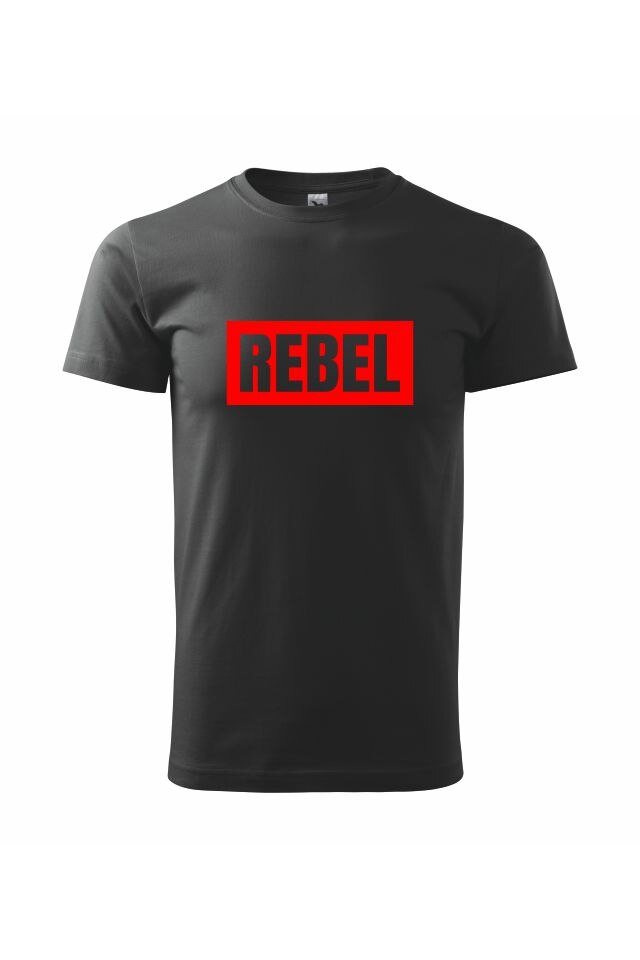 Tricou barbati rebel, Negru/Rosu