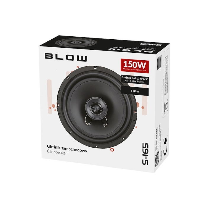 Автомобилен високоговорител Blow S-165, 165 mm, 4 ohm, 35W