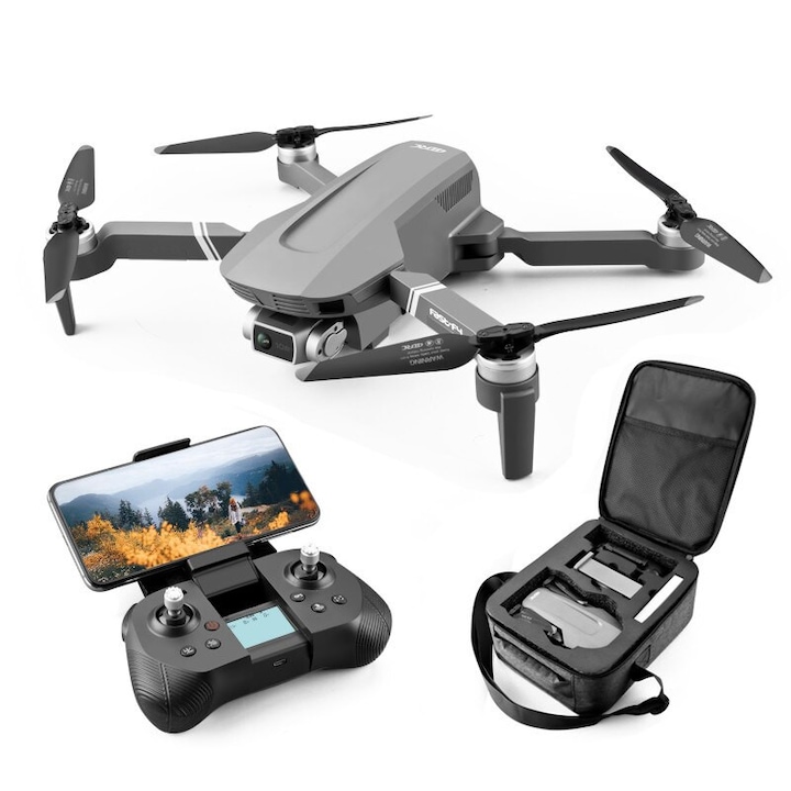 SLX F4 drón, GPS, összecsukható karok, 5G wifi, hazatérés funkció, 4K HD kamera élő közvetítéssel a telefonon, akkumulátor kapacitása: 7.4V 3500 mAh, repülési autonómia ~25perc