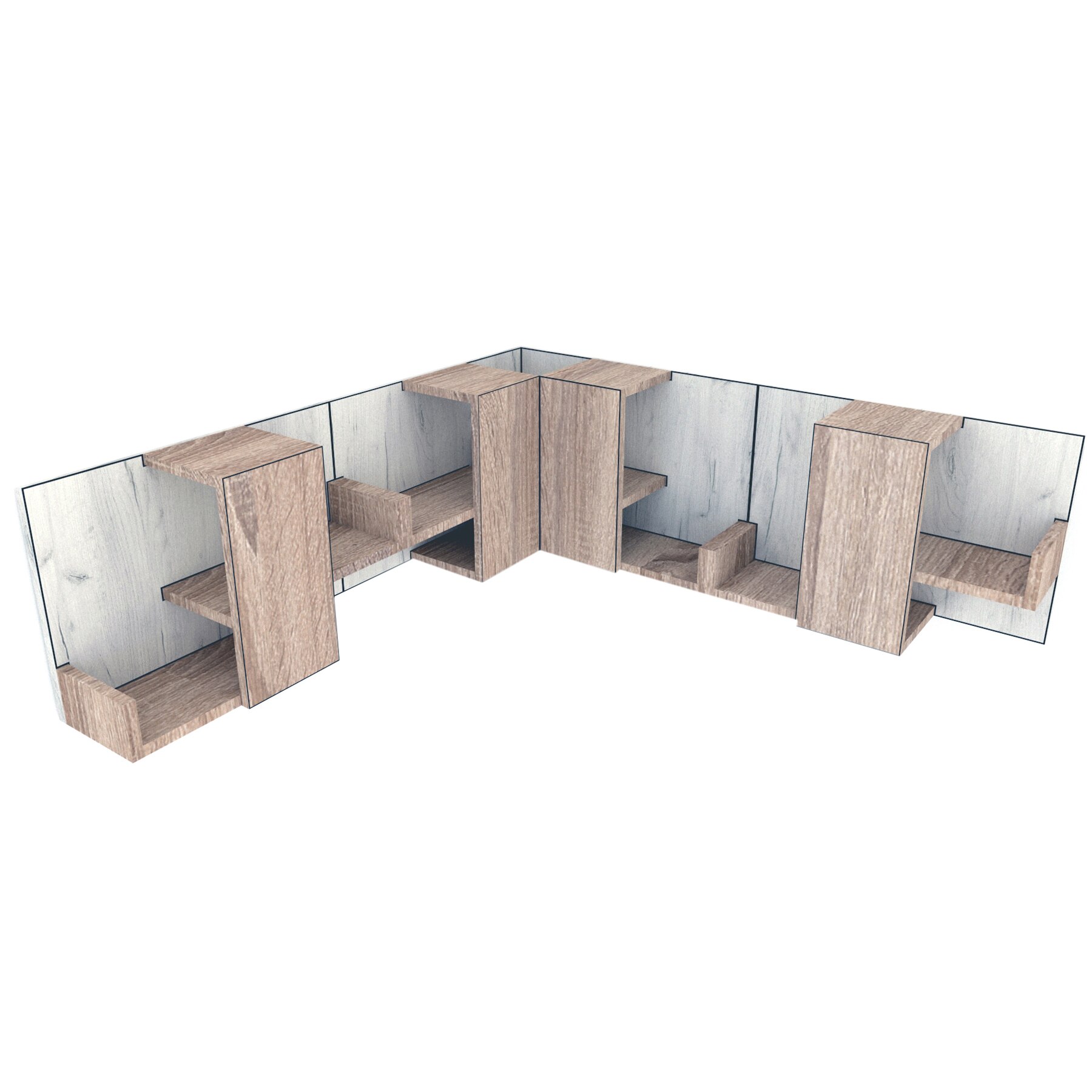 Raft Suprapozabil de Colt Genarom Bob 4, DS / Decor K001, 120/120 x 40 x 20 cm