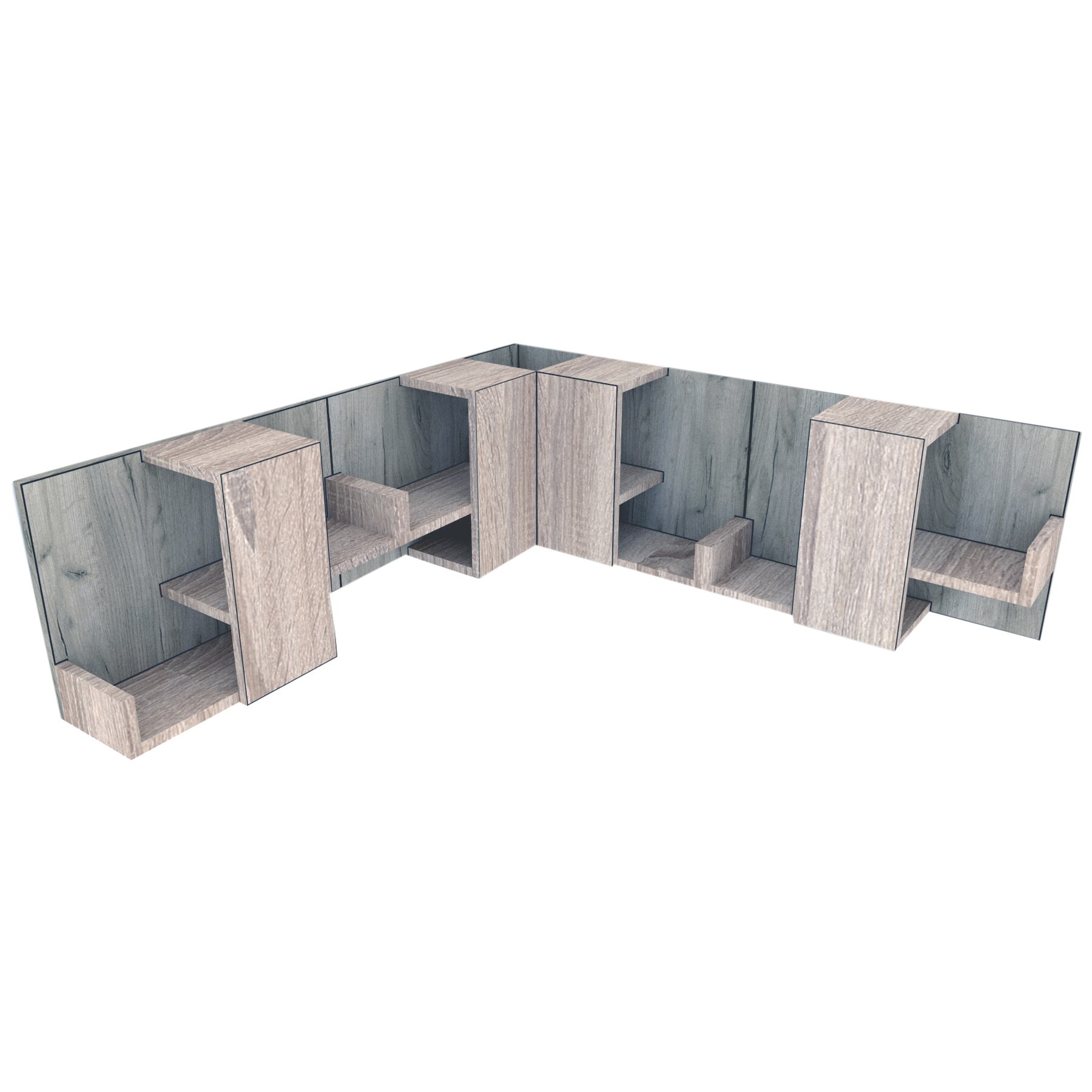 Raft Suprapozabil de Colt Genarom Bob 4, DS / Decor K002, 120/120 x 40 x 20 cm