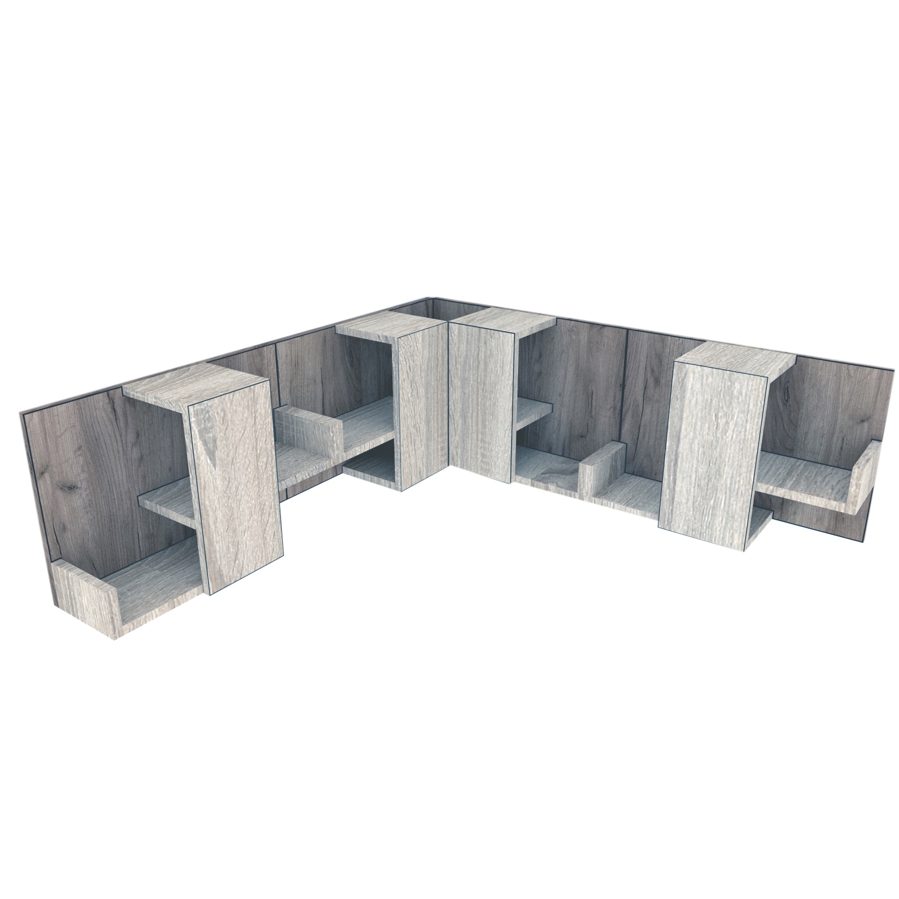 Raft Suprapozabil de Colt Genarom Bob 4, DS / Decor K004, 120/120 x 40 x 20 cm