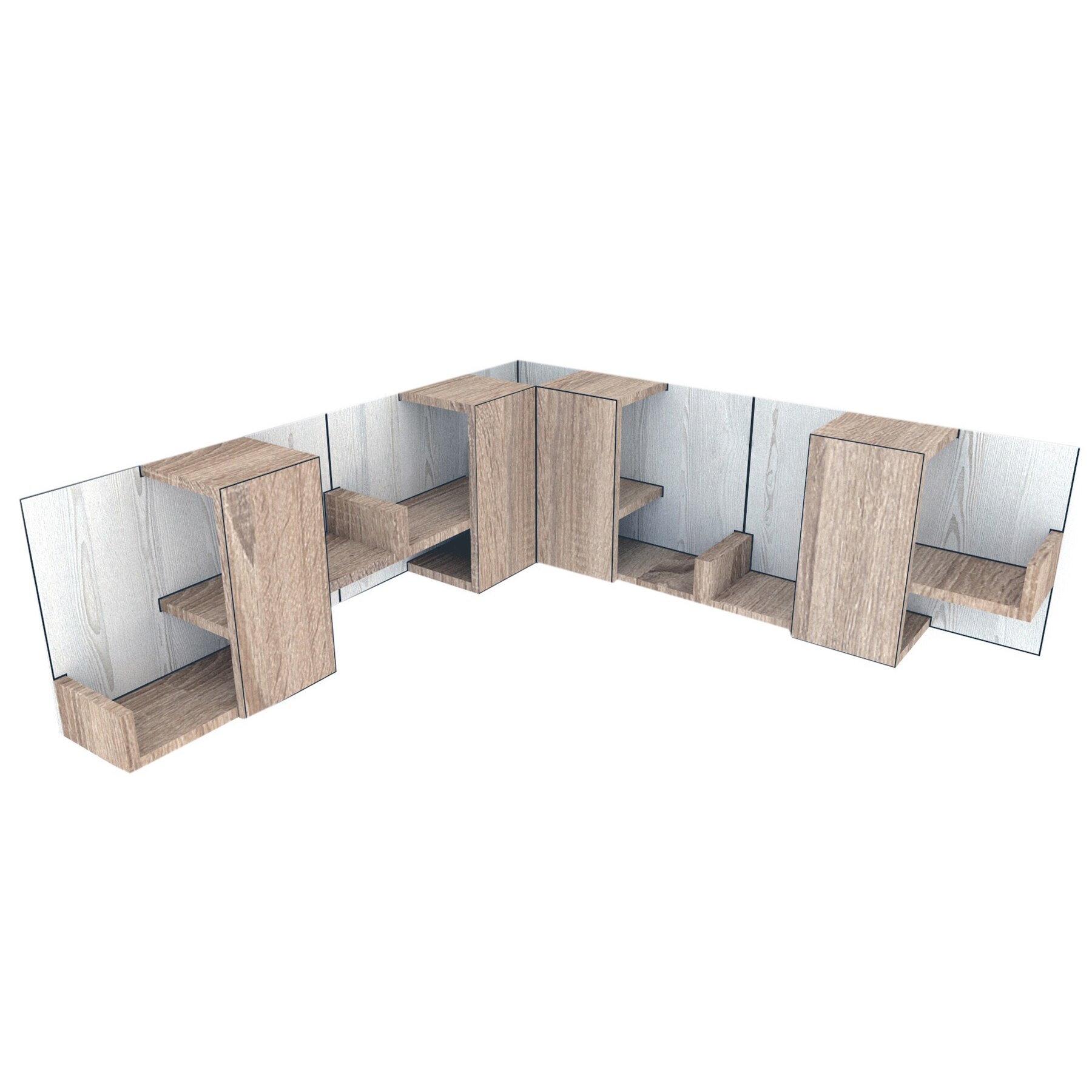 Raft Suprapozabil de Colt Genarom Bob 4, DS / Decor K010, 120/120 x 40 x 20 cm