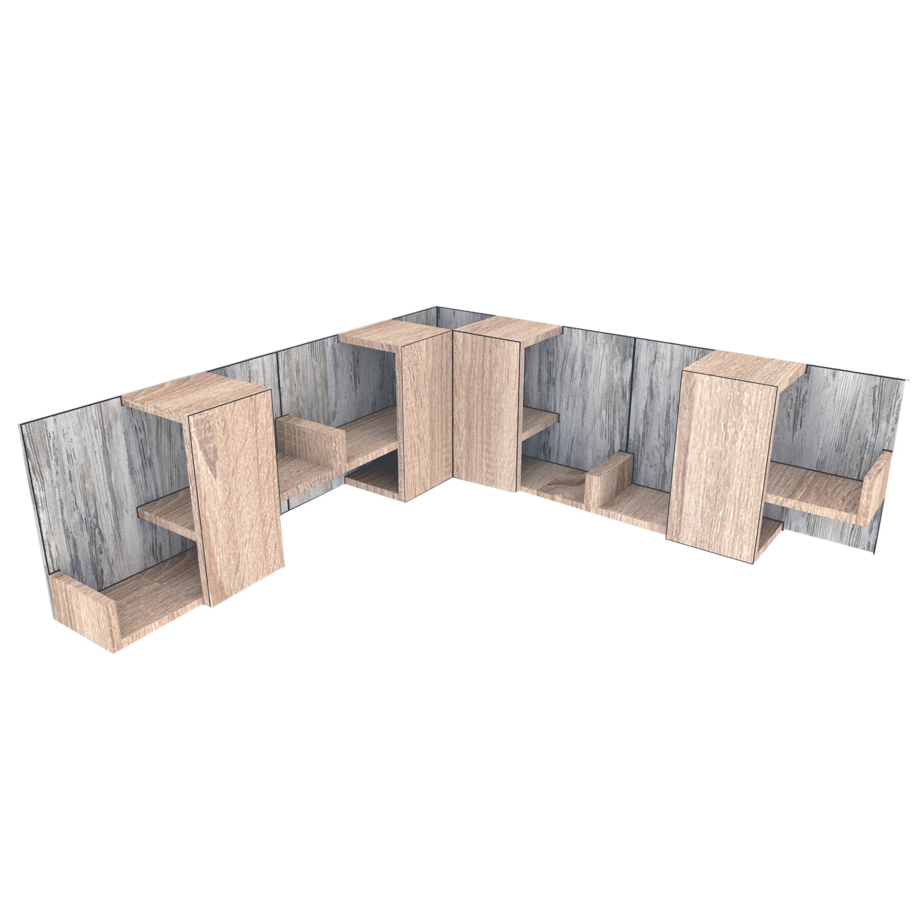 Raft Suprapozabil de Colt Genarom Bob 4, DS / Decor K084, 120/120 x 40 x 20 cm