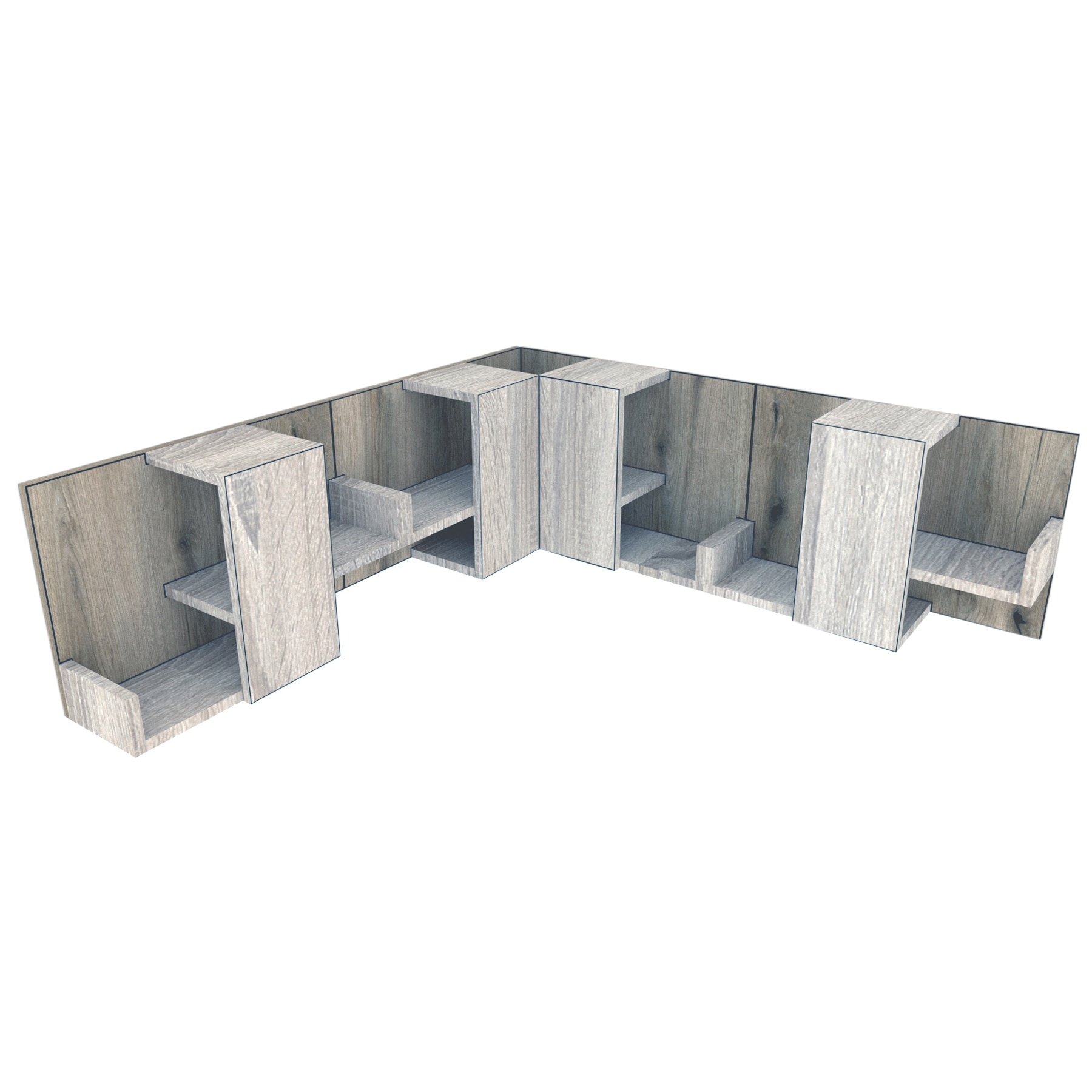 Raft Suprapozabil de Colt Genarom Bob 4, DS / Decor K365, 120/120 x 40 x 20 cm