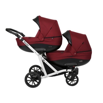 Carucior gemeni Kunert BOOSTER 2 in 1 Bordo/Cadru Argintiu Carucior gemeni Kunert BOOSTER 2 in 1 Bordo/Cadru Argintiu