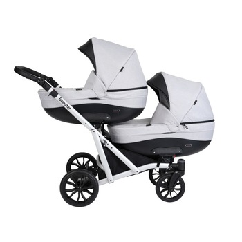 Carucior gemeni Kunert Booster 2 in 1 Gri/Cadru Argintiu Carucior gemeni Kunert Booster 2 in 1 Gri/Cadru Argintiu