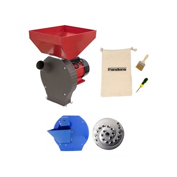 Set moara cu ciocanele 3 in 1 (boabe, stiuleti, fructe), Pandora, 3.8Kw, 200kg/h, cuva mare, 100% cupru Set moara cu ciocanele 3 in 1 (boabe, stiuleti, fructe), Pandora, 3.8Kw, 200kg/h, cuva mare, 100% cupru