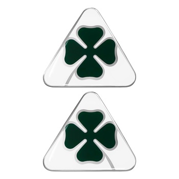 Set 2 stickere 3D decorative, Alfa Romeo, 85 x 95 mm, Quadrifoglio Verde Set 2 stickere 3D decorative, Alfa Romeo, 85 x 95 mm, Quadrifoglio Verde