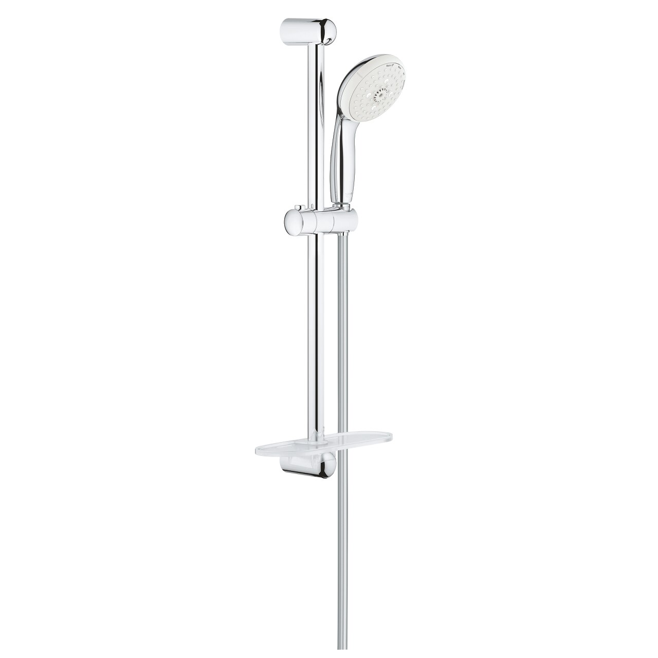 Coloana de dus Grohe Tempesta 100 28593002, 1/2'', universala, 4 pulverizari, etajera, 600 mm, furtun, Crom