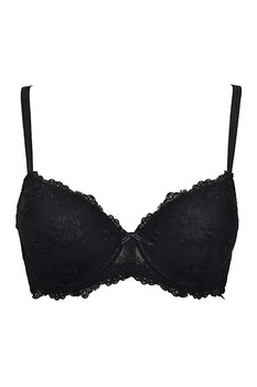 Sutien cu burete subtire din dantela moale cu un motiv floral pretios, Glam 1942, Negru Sutien cu burete subtire din dantela moale cu un motiv floral pretios, Glam 1942, Negru