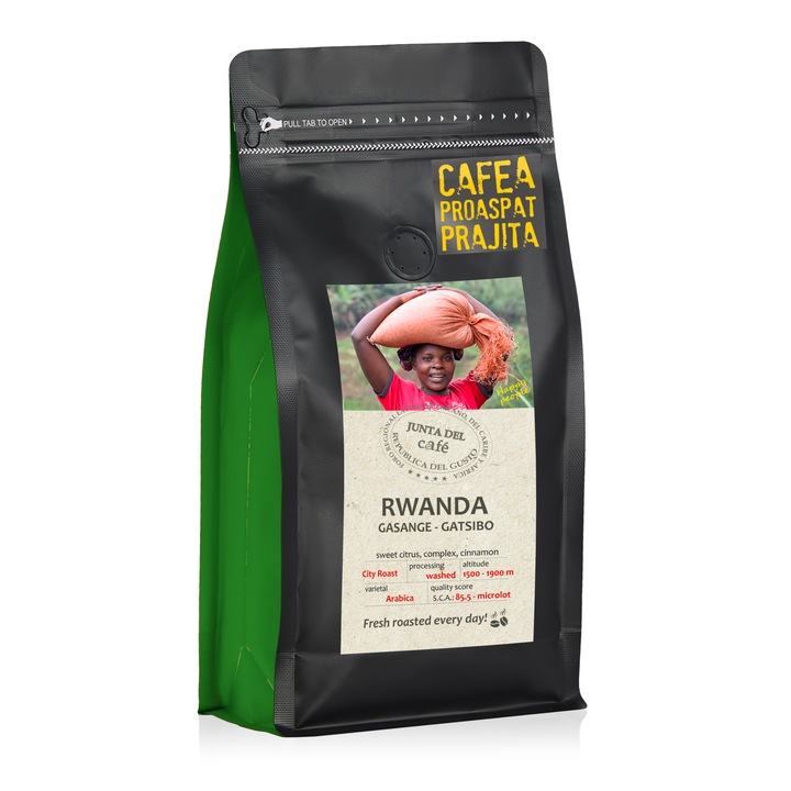 Cafea Proaspat Prajita, 1000 gr, Rwanda Specialty Coffee, 100% Arabica, boabe