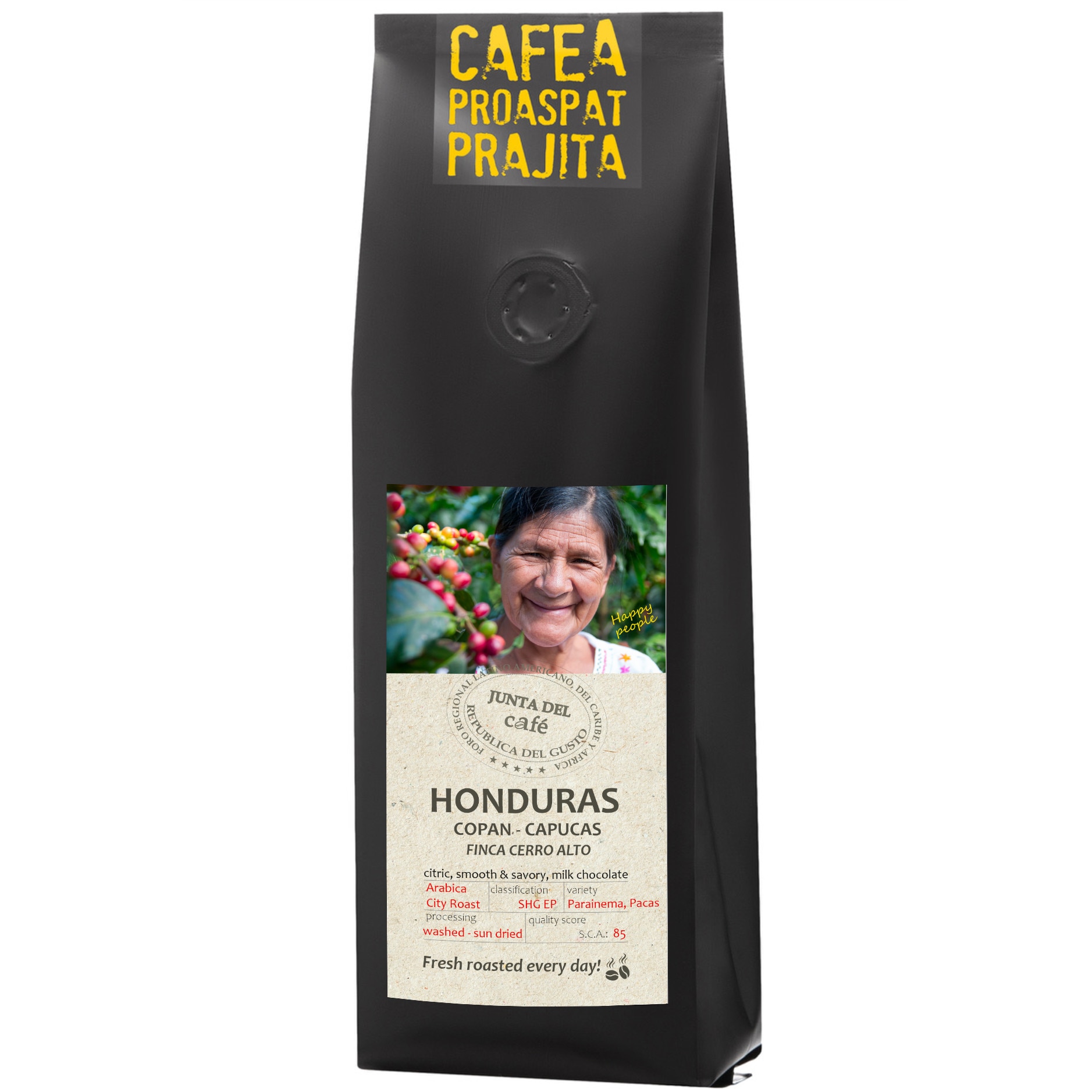 Cafea Proaspat Prajita, 250 gr, Honduras SHG EP - FINCA CERRO ALTO, 100% Arabica, macinata