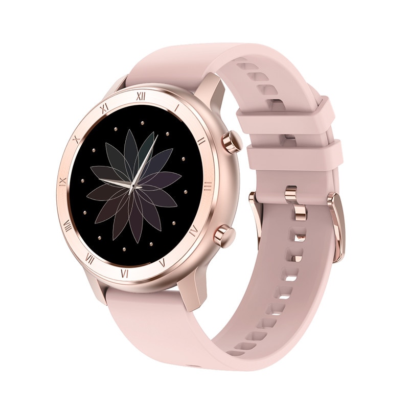 Ceas Smartwatch si Bratara Inteligenta 2 in 1 Dreamtime 89, Full Color OLED display, Notificari Apeluri/SMS/Whatsapp/Facebook, IP68, Monitorizare ciclu menstrual, puls si bataile inimii, 8 Moduri Sport, Interfete multiple, Rose Gold Silicon
