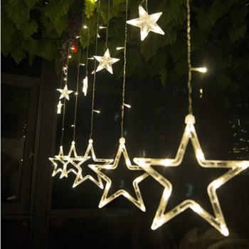 Instalatie craciun, perdea luminoasa ploaie de stele, pentru interior sau exterior, 3 metri, interconectabila, lumini LED, alb cald Instalatie craciun, perdea luminoasa ploaie de stele, pentru interior sau exterior, 3 metri, interconectabila, lumini LED, alb cald