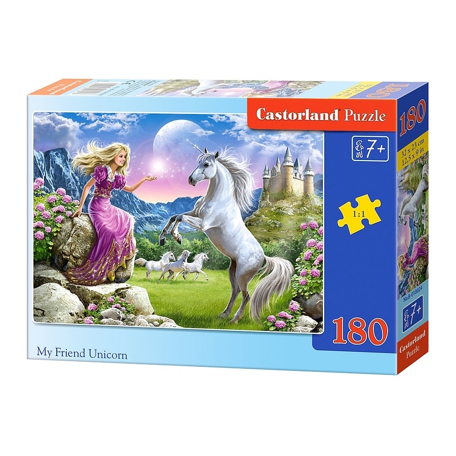 Puzzle Castorland, Prietenul meu unicorn, 180 piese