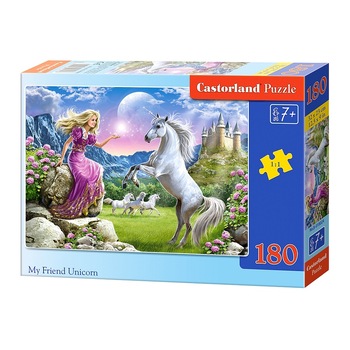 Puzzle Castorland, Prietenul meu unicorn, 180 piese Puzzle Castorland, Prietenul meu unicorn, 180 piese