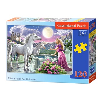 Puzzle Castorland, Printesa si unicornul, 120 piese