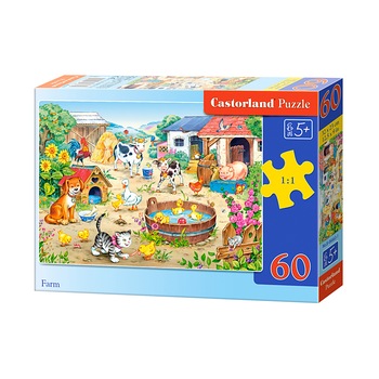 Puzzle Castorland, Ferma, 60 piese Puzzle Castorland, Ferma, 60 piese