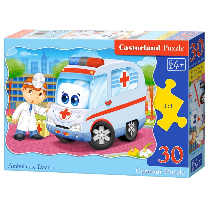 Puzzle Castorland, Doctorul si ambulanta, 30 piese
