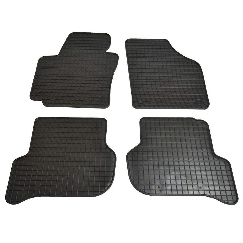 Set covorase auto BestAutoVest din cauciuc Volkswagen Golf Plus 2005-> Seat Altea 2004- Altea XL 2006- presuri negre 4 buc.