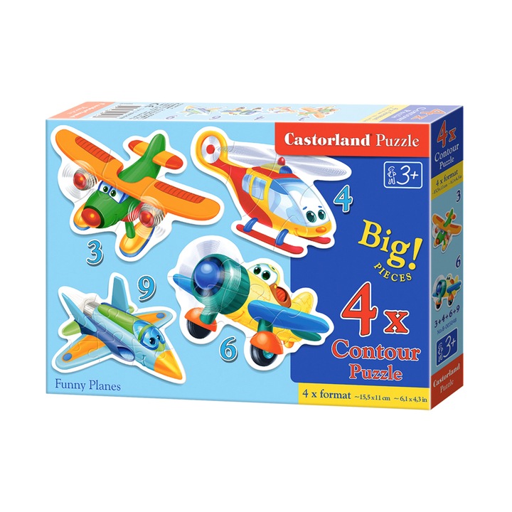 Castorland Classic 4 db puzzle készlet, 3, 4, 6, 9 darabos