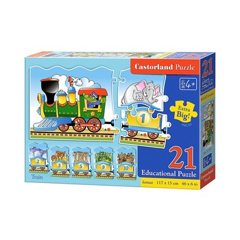 Puzzle educativ Castorland, Trenul , 21 piese Puzzle educativ Castorland, Trenul , 21 piese