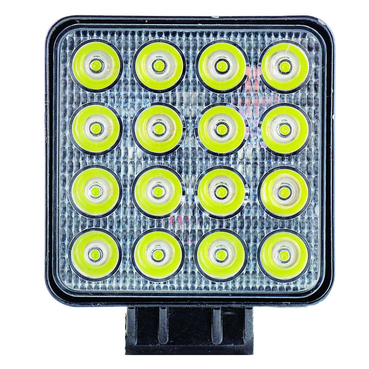 Proiector Art Led putere 48W ,Spot FLOOD 60°,tensiune 12/24V,Lumeni 3780 LM,Dimensiune 108 x 108 x 47mm