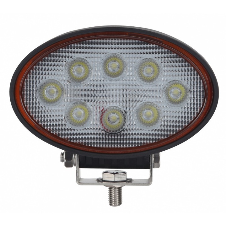 LED Proiectoar Flexzon, 14 Cm, 24W, 12V-24V, Flood, 8 Leduri, pentru ATV, Jeep , Motor, Barca, Tractor