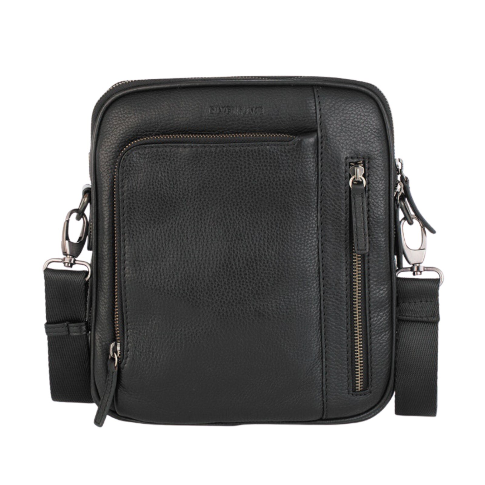 Geanta de umar pentru barbati, Silver Flame, SFT8587M, Negru