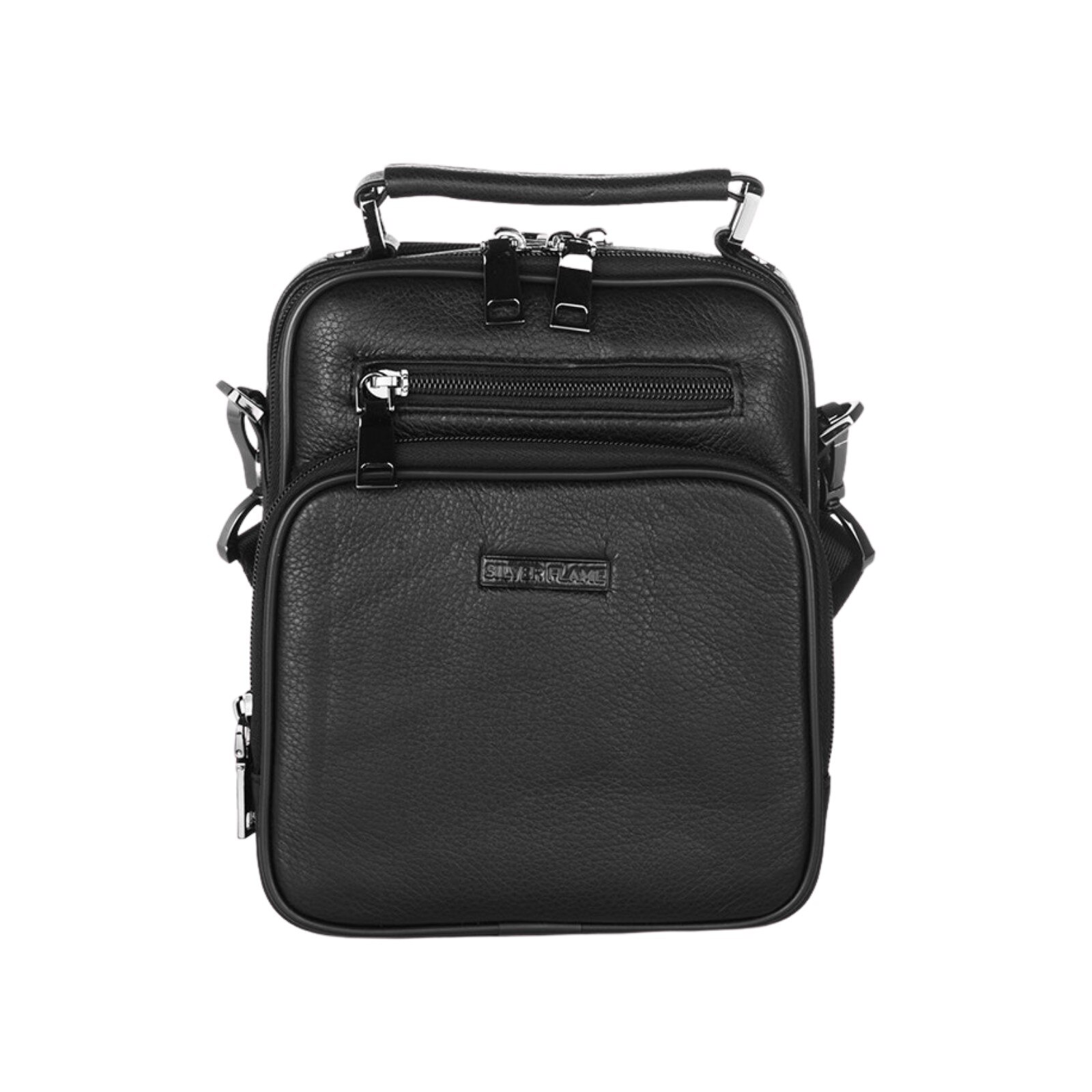 Geanta de umar pentru barbati, Silver Flame, SFH03, Negru