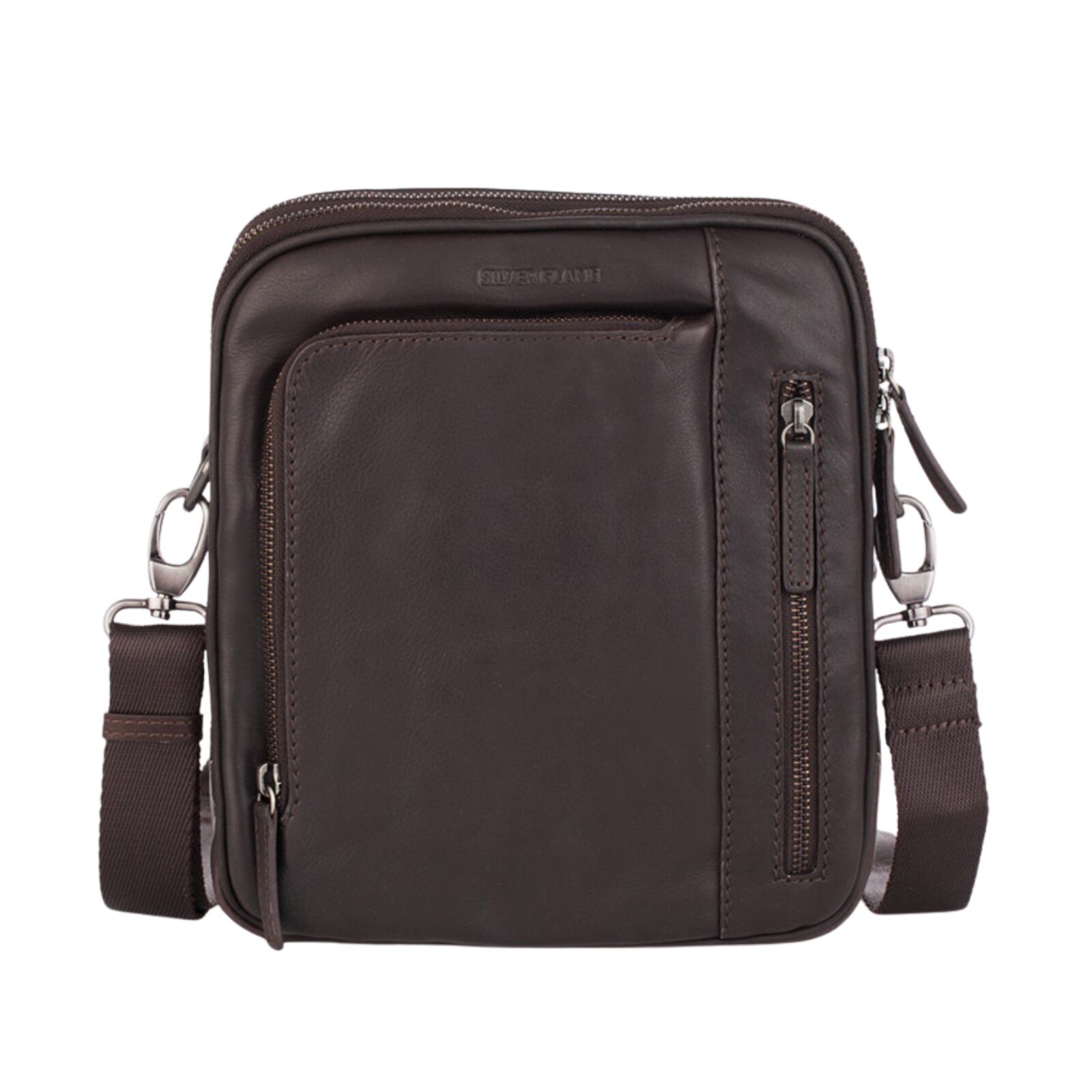 Geanta de umar pentru barbati, Silver Flame, SFT8586M, Maro inchis