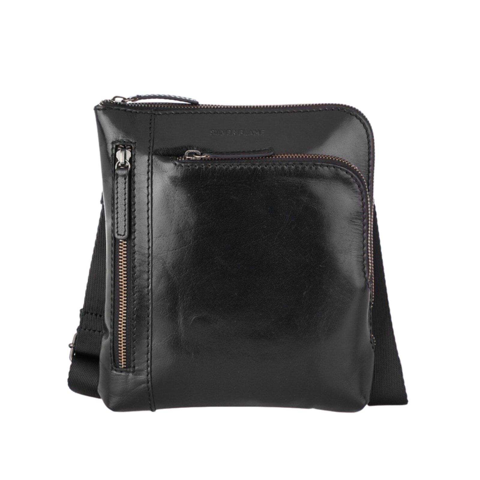 Geanta de umar pentru barbati, Silver Flame, SFT8588S, Negru