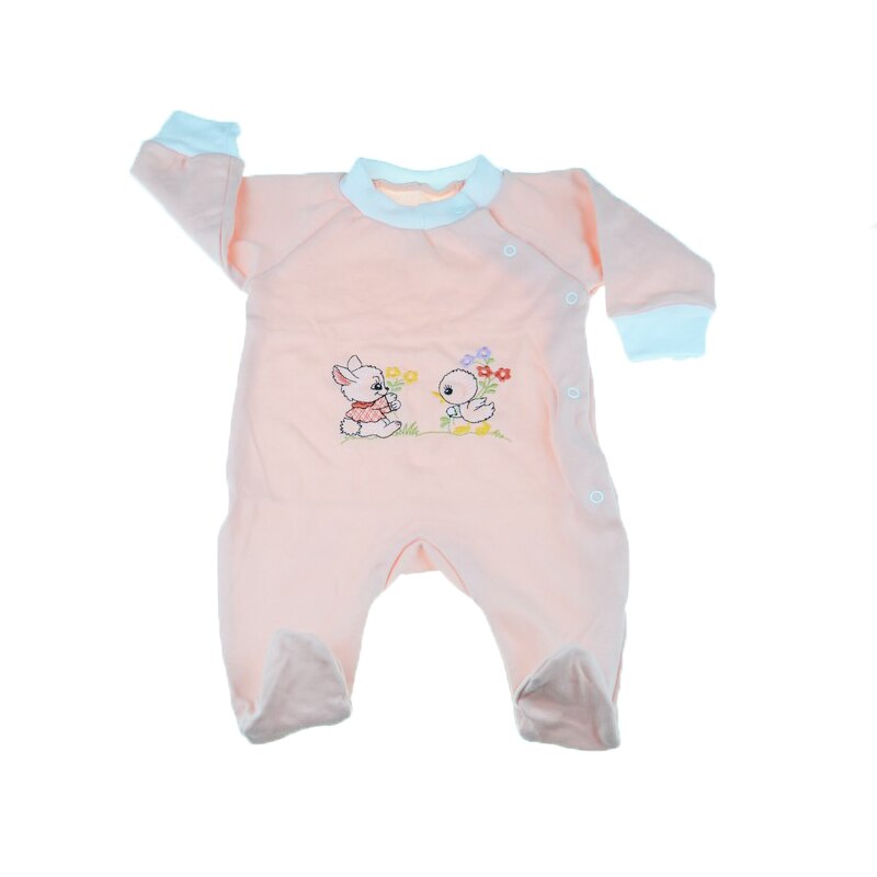 Salopeta cu maneca lunga pentru fete Pifou Model 16 SPCP-1, Roz, 50 cm