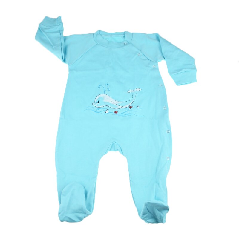 Salopeta cu maneca lunga pentru baieti Pifou Model 16 SPCP-5, Albastru, 68 cm