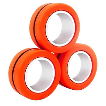Jucarie antistress Johntoy, Inele magnetice, 3 piese, Rosu Jucarie antistress Johntoy, Inele magnetice, 3 piese, Rosu