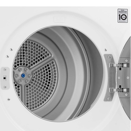 Uscator de rufe LG RH90V5AV6Q, Pompa de caldura, 9 kg, Clasa A++, WiFi, SmartDiagnosis, Hublou reversibil, Alb