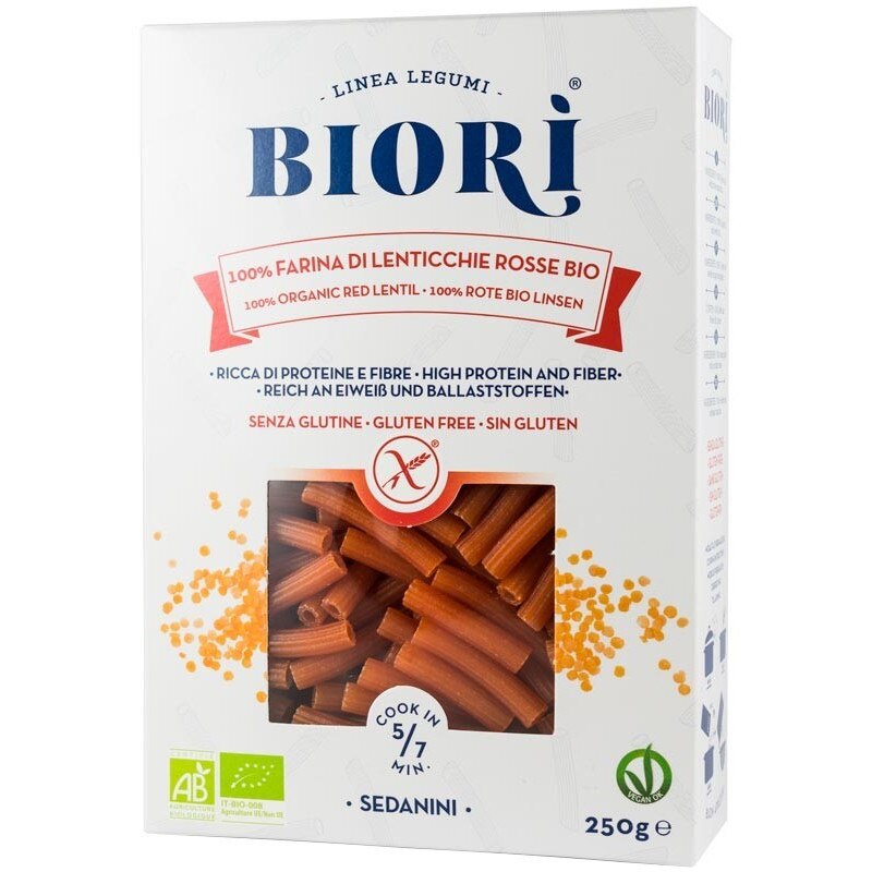 Paste Sedanini din linte rosie, bio, Molino Andriani, 250g