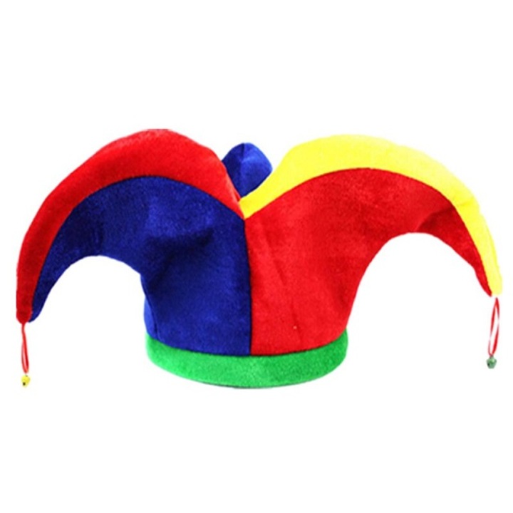 Caciula Jester Clown Arlechin cu clopotei