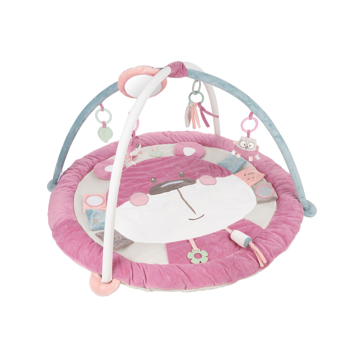 Covoras de joaca / centru de activitati „Pastel Friends“, Canpol babies®, 0 luni +, roz