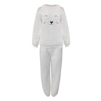 Pijama pufoasa si calduroasa pentru copii, Zola®, model ursulet dragalas Pijama pufoasa si calduroasa pentru copii, Zola®, model ursulet dragalas
