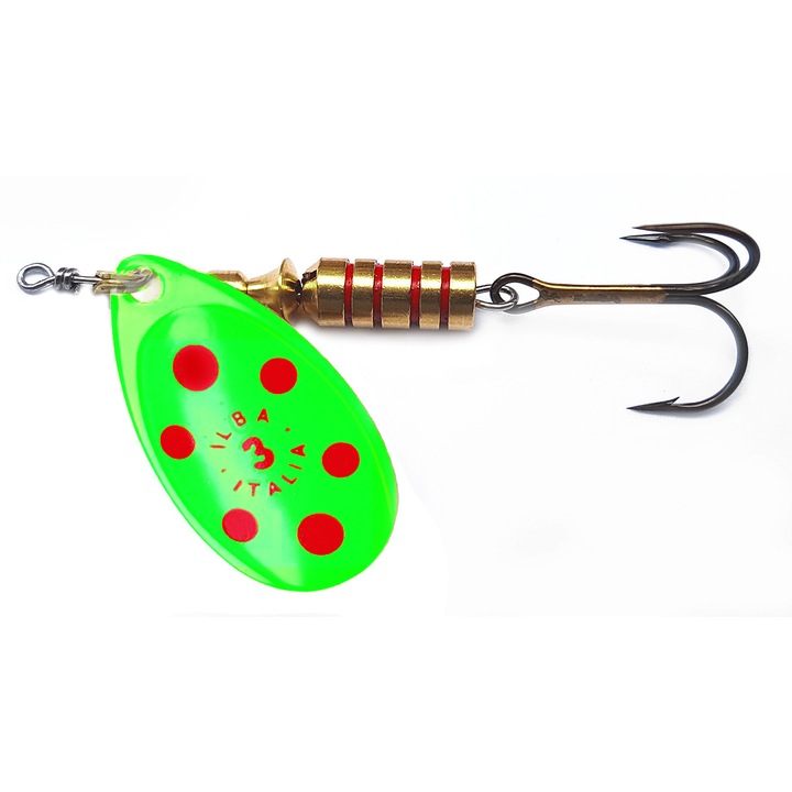 Lingurita rotativa Ilba Tondo marimea 1, 3gr, culoarea Lime/Red